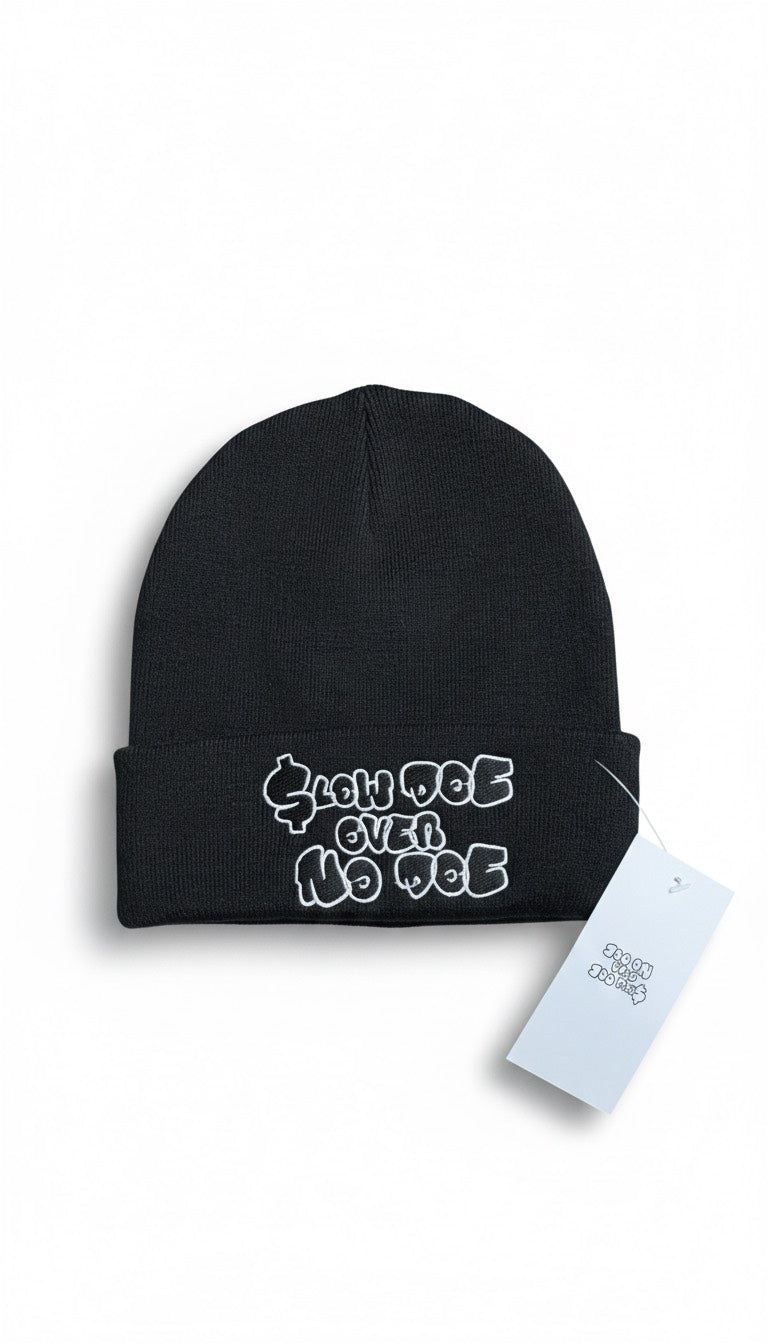 Slow Doe Black & White Beanie Hat