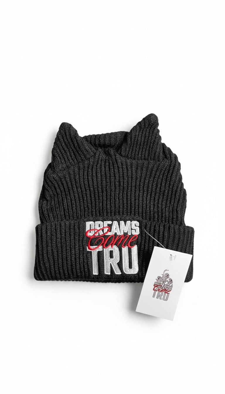 Black and Red DCT Cat Ear Beanie