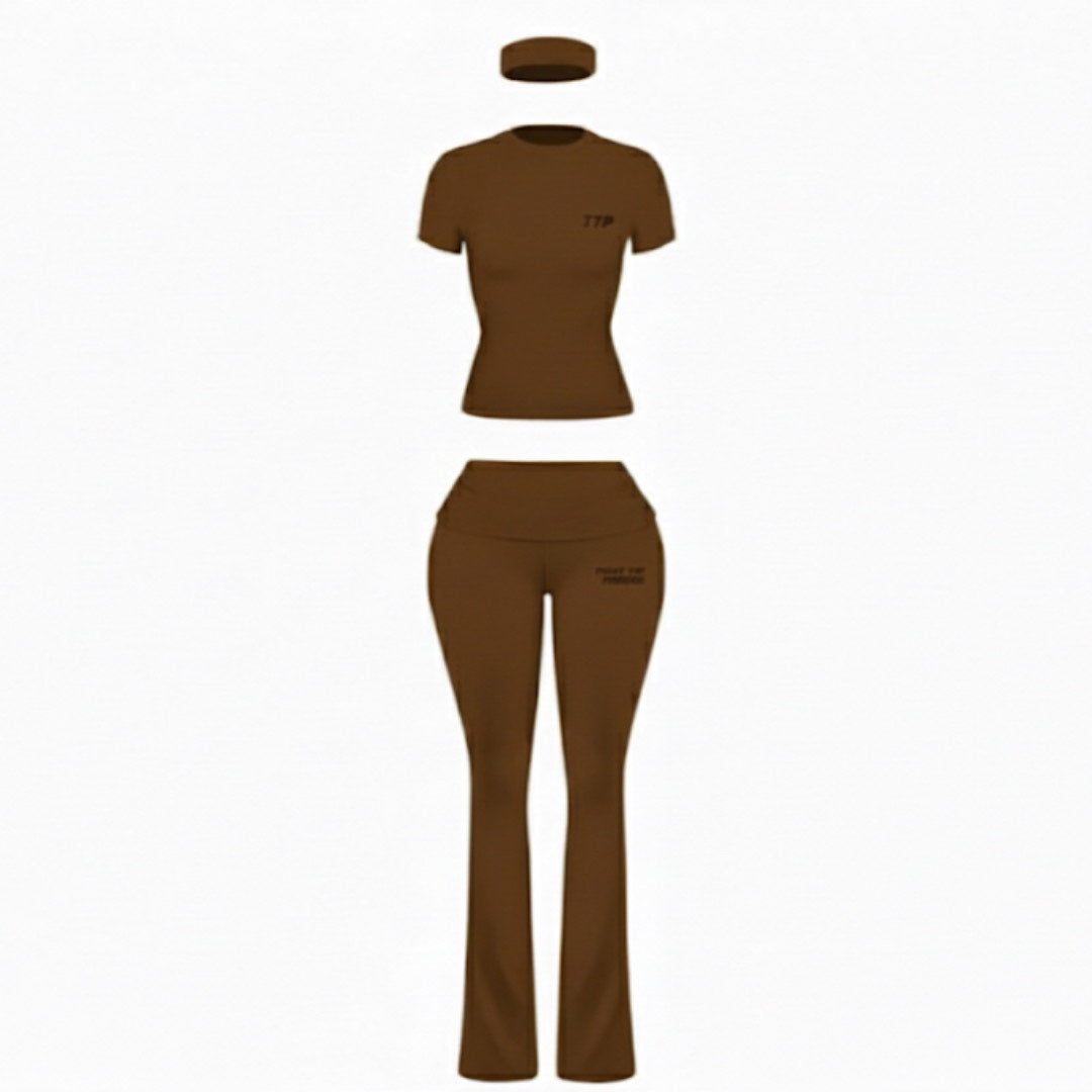 Brown TTP 2 Piece Activewear Set