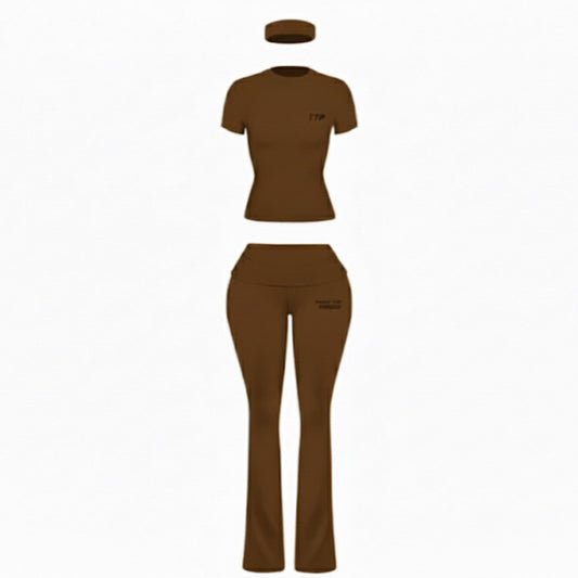 Brown TTP 2 Piece Activewear Set
